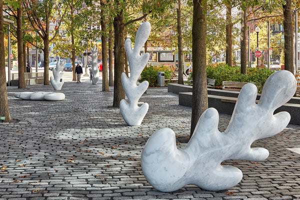 CLAUDIA COMTE <br> FIVE MARBLE LEAVES
