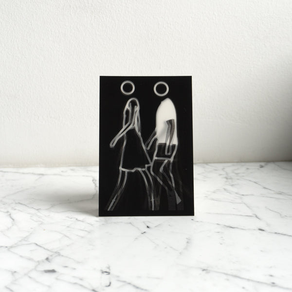 Julian and Suzanne Walking Lenticular Postcard