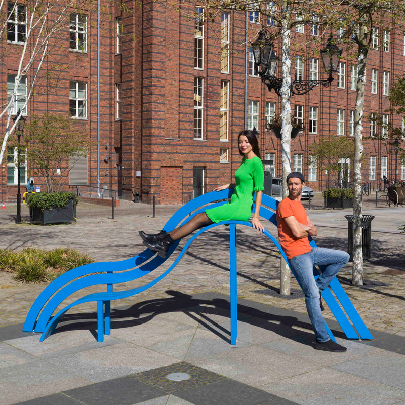 Light Blue Modified Social Bench #01