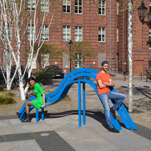 Light Blue Modified Social Bench #01