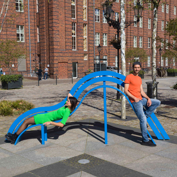 Light Blue Modified Social Bench #01