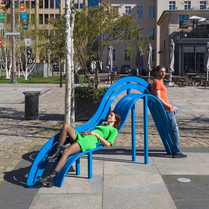 Light Blue Modified Social Bench #01