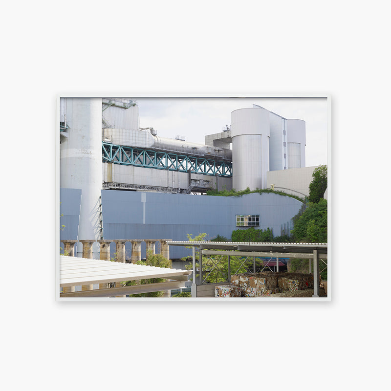 Travertinsäulen, Recyclingpark Neckartal, nachmittags